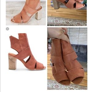 free people red block heel